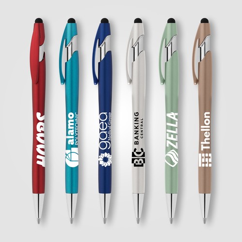 Stylo recyclé La Jolla avec stylet + encre anti-fraude