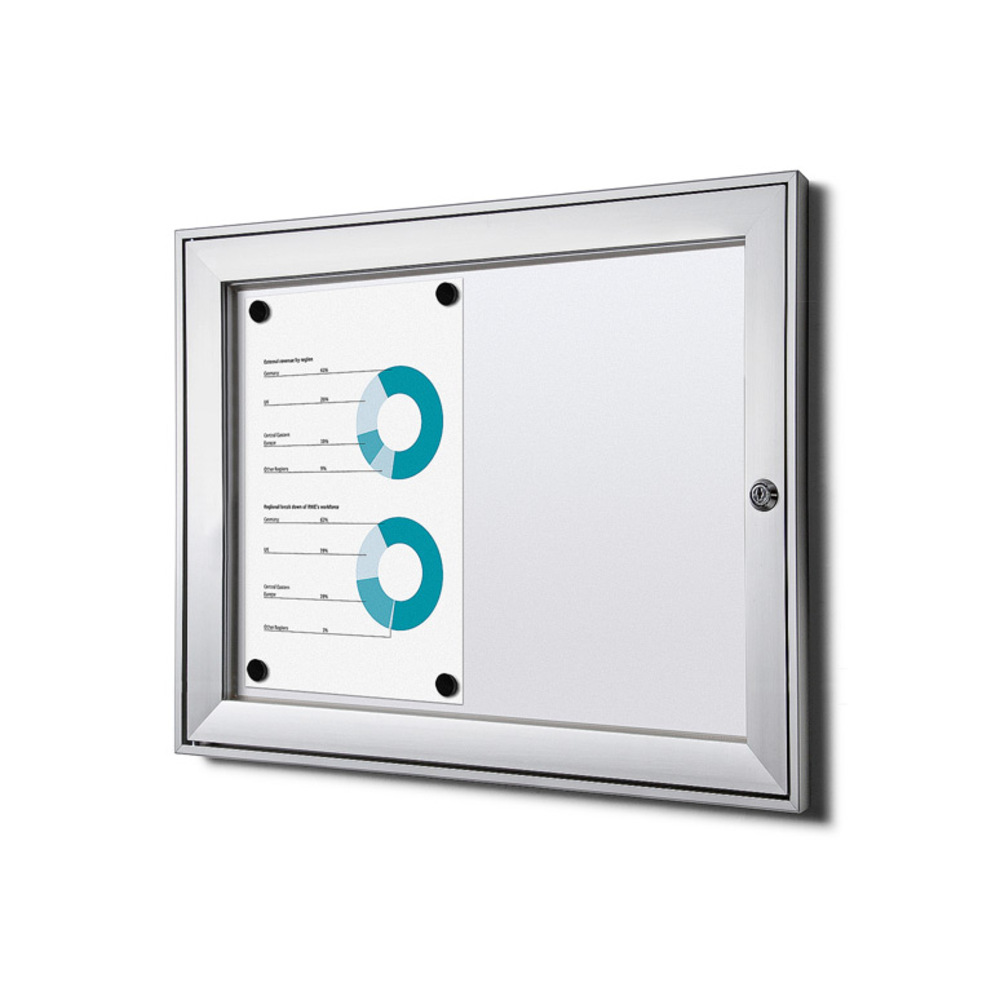 Vitrine Intérieure Verrouillable SCS 2x A4 Classement au Feu B1