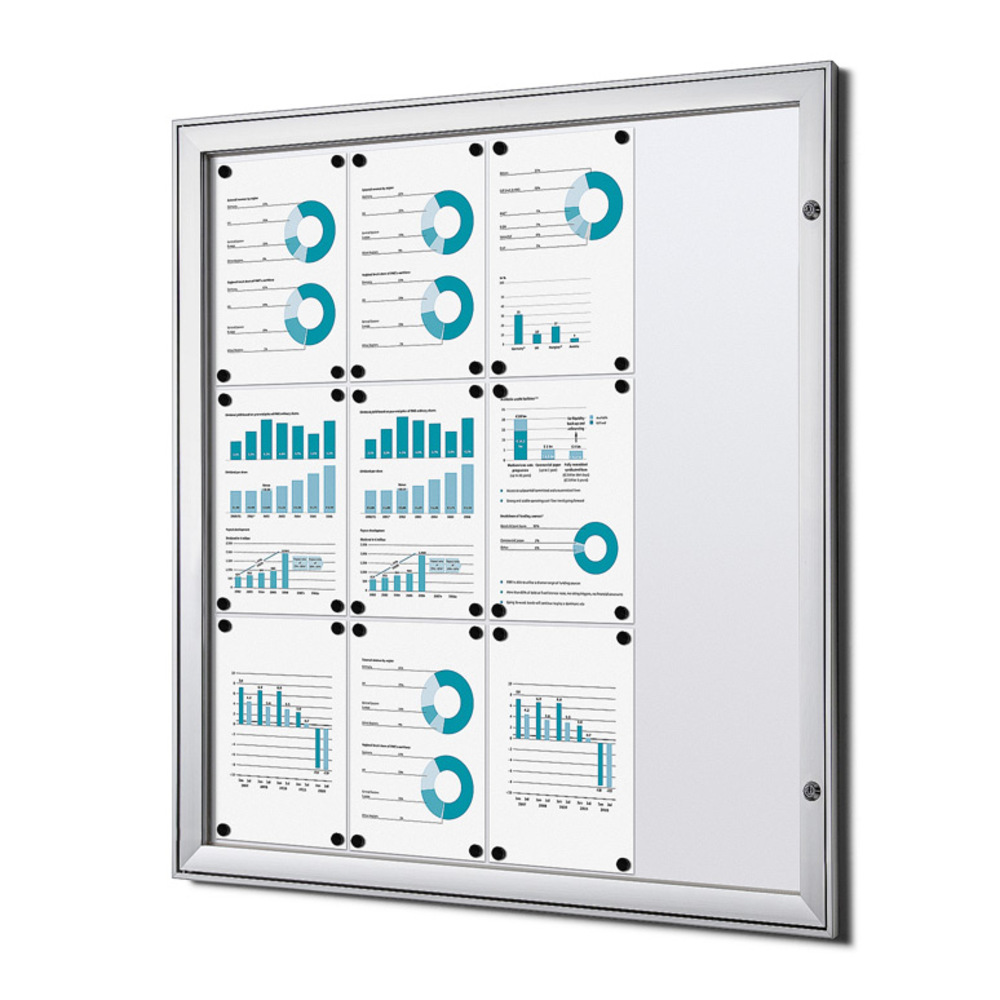 Vitrine Intérieure Verrouillable SCS 12x A4 Classement au Feu B1