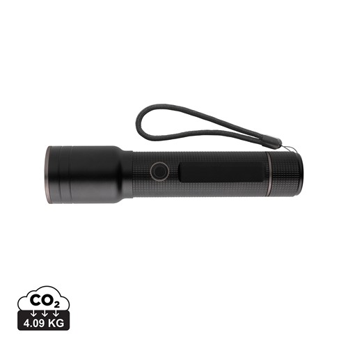 Torche robuste rechargeable par USB en aluminium recyclé RCS