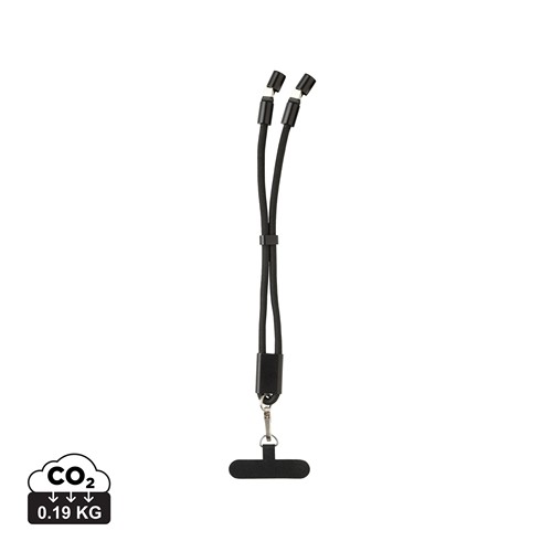 Bracelet téléphone avec câble 60W en rPET RCS LoopAmp