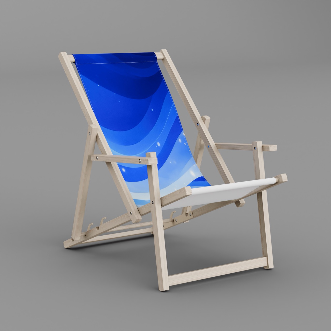 Transat Rico avec accoudoirs — 140 × 60 × 3,2 cm — marquage recto/verso