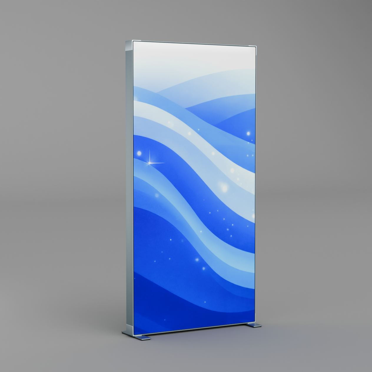 Panneau lumineux Slim Eco — 200 × 100 cm — marquage recto/verso