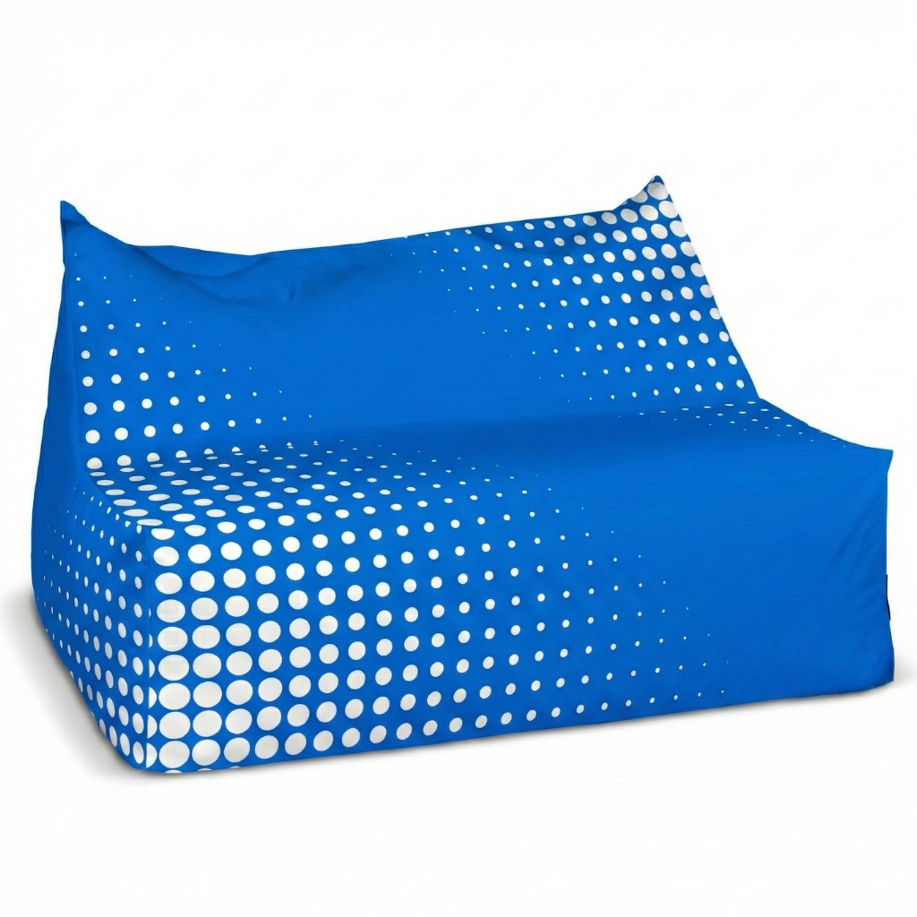 Sofa bean bag deux places — 150 × 120 × 80 cm, toile standard