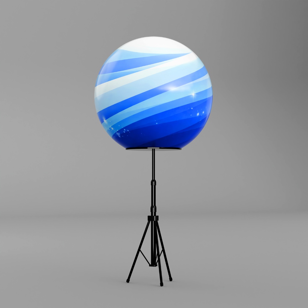 Ballon éclairant Flash boule — H 1 m × l 1,1 m