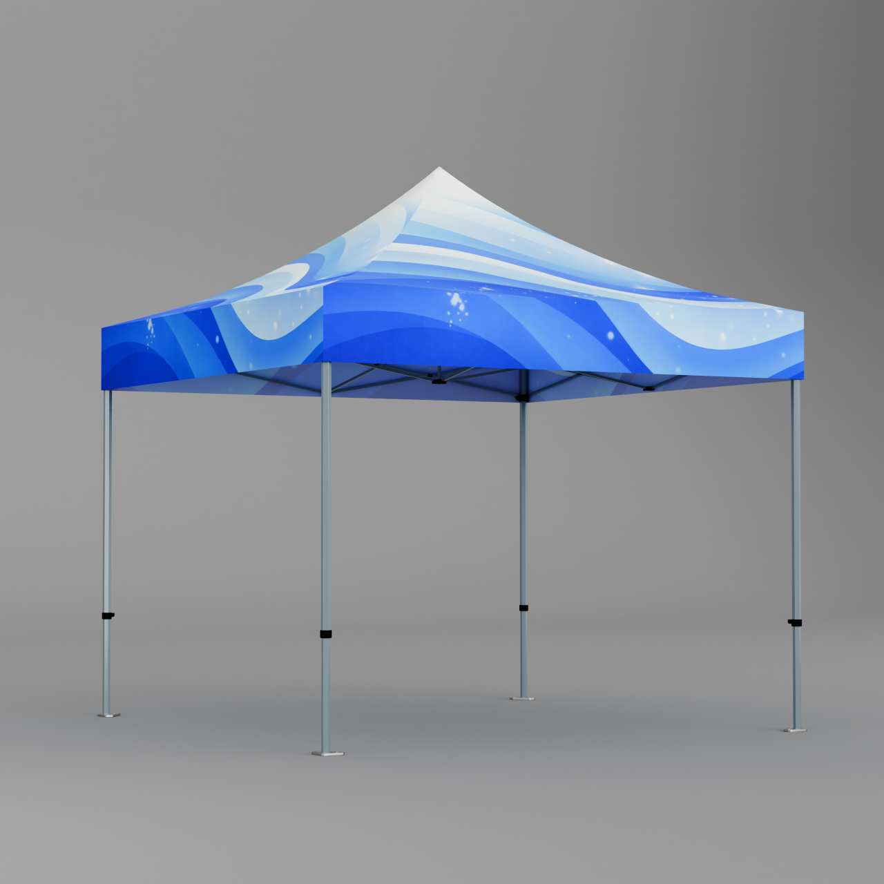 Tente Ermazing Prime Alu B1 — toit imprimé 3 × 6 m — marquage 100 %