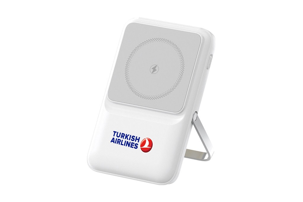 Batterie Externe MagSafe 15W – 10 000 mAh avec Câbles Intégrés et Support Téléphone