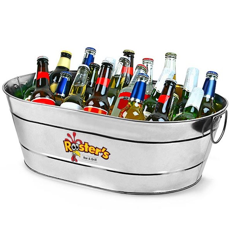 Galvanised Steel Oval Party Tub Bucket (24 Litre)