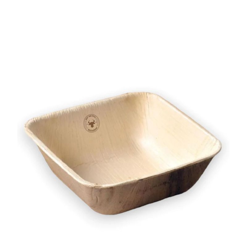 Deep Square Palm Leaf Bowl (12cm)